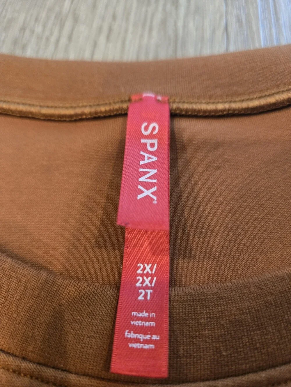 SPANX Airessentials Crewneck Tee Burnt Orange Sz 2X